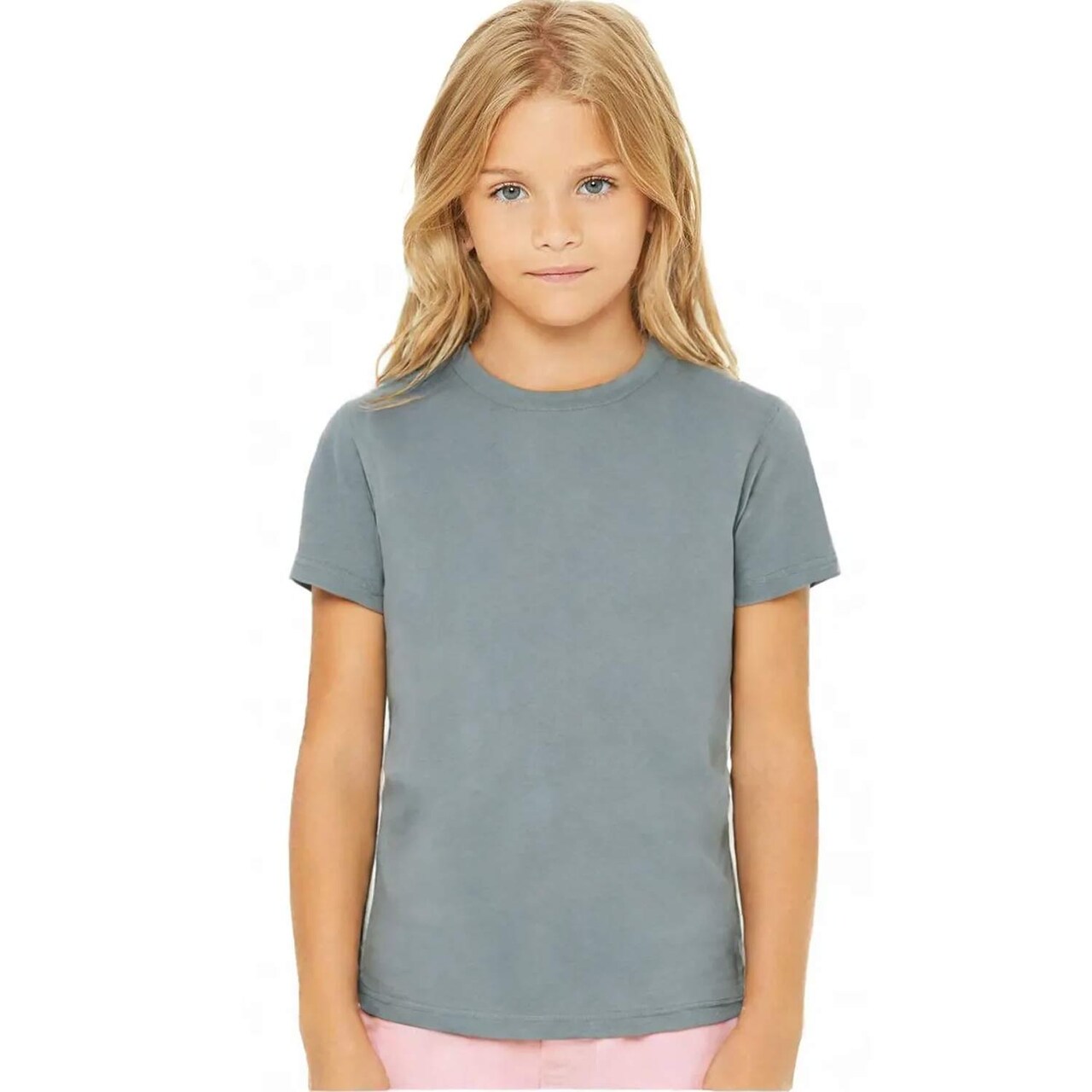 BELLA+CANVAS Youth Short Sleeve Crewneck Jersey Tee Soft Cotton Kids T-Shirt Lightweight School & Custom Print Shirt